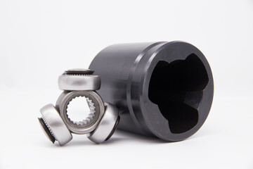 Car spare part on a white background. Constant-velocity joint.