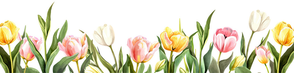 Vector watercolor spring banner