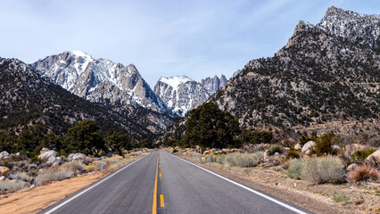 Road to Mt Whitney in Eastern Sierra California USA - 4K Ultra HD Image