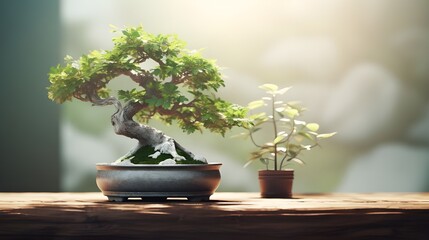 bonsai tree in a vase