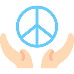 Hand peace icon