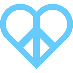 Heart peace icon