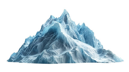 frozen mountain on transparent background