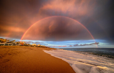 Arcoiris en el mar 