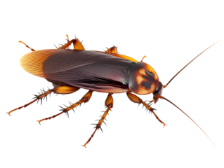 Cockroach isolated on transparent background