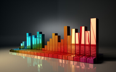 Fototapeta premium Charts, candlesticks, houses, real estate
