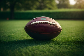 Concept photo shoot of american football ball 