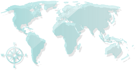 Transparent glass world map background. PNG decorative design element. Global business clear concept. Glass world map on transparency. Transparent map of world