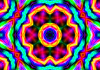 Abstract Kaleidoscope Cyclic Mandala Art Design Abstract Background 