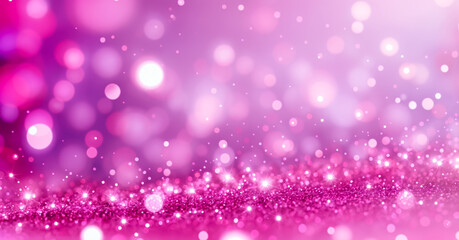 Fototapeta na wymiar pink glow particle abstract bokeh background
