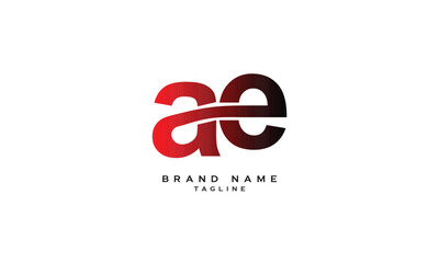 AE, EA, Abstract initial monogram letter alphabet logo design