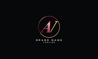 NA, AN, Abstract initial monogram letter alphabet logo design