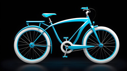 Fototapeta premium bicycle isolated on black background