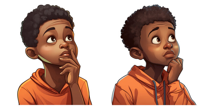 Smart student schoolboy thinking