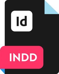 INDD File Extension  icon Crisp Corners  grey colors