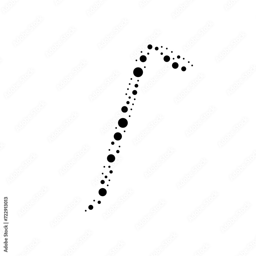 Poster a large crowbar symbol in the center made in pointillism style. the center symbol is filled with bla