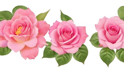 pink rose flower isolated on white background 