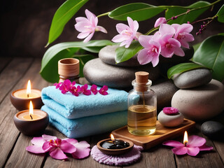 Soothing Aromatherapy, Essential Oils, Herbs, and Flowers in Harmonious Harmony