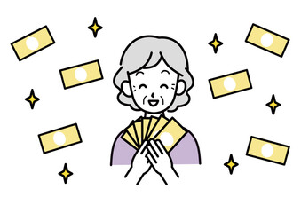 お金持ちのシニア女性