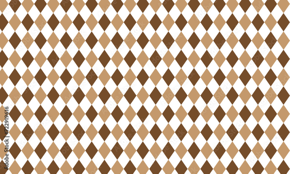 Poster abstract repeatable seamless brown rhombus pattern art.