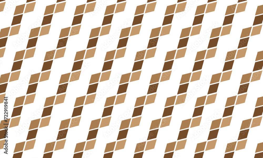 Poster abstract repeatable seamless brown diagonal rhombus wave pattern.