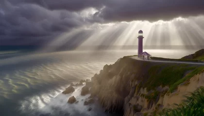 Foto op Plexiglas Lighthouse on the headland © janzwolinski