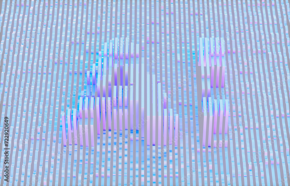 Aufkleber 3d rendering of abstract artificial intelligence (AI) background. artificial intelligence concept.
