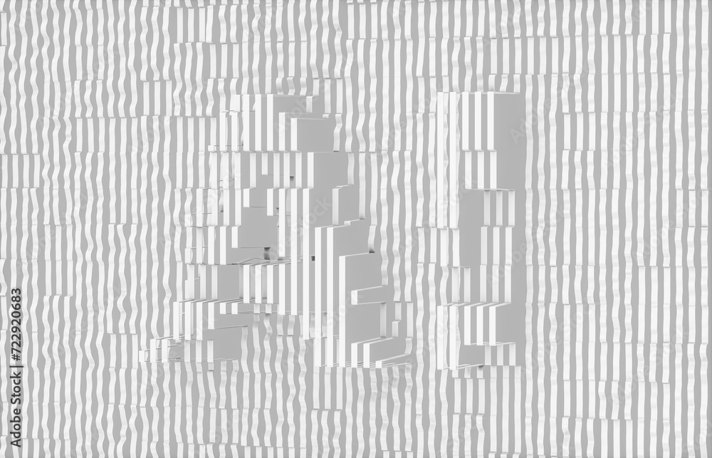 Leinwandbilder 3d rendering of abstract artificial intelligence (ai) background. artificial intelligence concept.