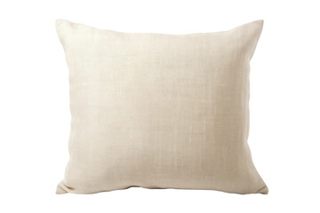 Soft Linen Cushion Cover Isolated On Transparent Background
