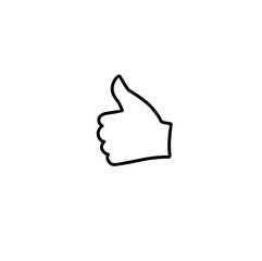 thumb up isolated success approval positive icon symbol , white background gesture 