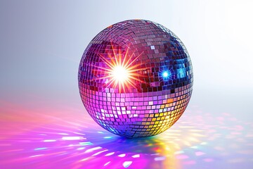 Colorful disco ball party