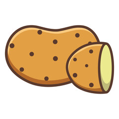 Potatoes icon vector on trendy design