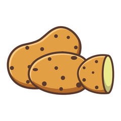 Potatoes icon vector on trendy design