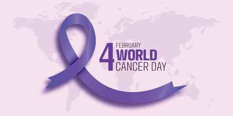 World Cnacer day vector banner file