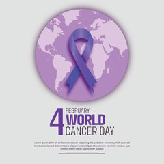 World Cnacer day vector post file