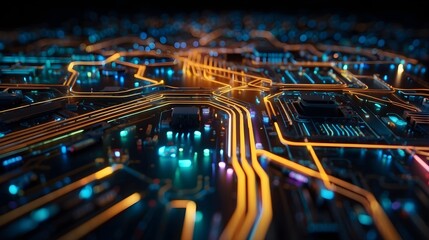 An abstract image of circuitboards