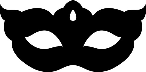 carnival mask black silhouette, masquerade symbol