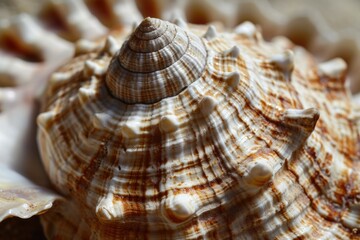 Luxurious Seashell Close-Up: A Natural Textured Background in Diagonal Beauty