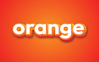 orange text effect editable
