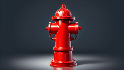 Fototapeta premium fire hydrant. isolated on a black background. With black copy space
