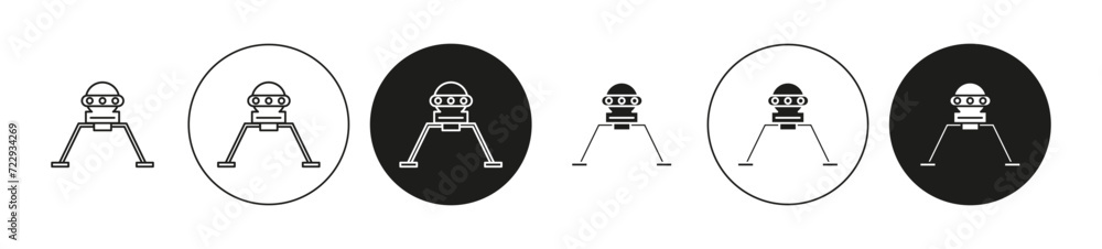Poster lander simple vector symbol icon. lander set in a editable stroke.