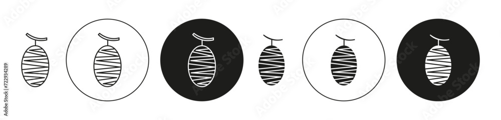 Poster cocoon simple vector symbol icon. cocoon set in a editable stroke.
