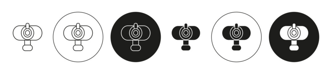 Web camera simple vector symbol icon. Web camera set in a editable stroke.