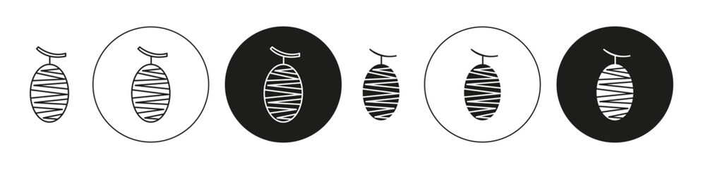 Cocoon simple vector symbol icon. Cocoon set in a editable stroke.