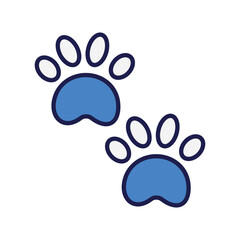 paw icon with white background vector stock illustration