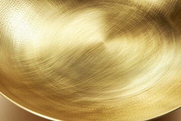 Golden bowl with a shiny smooth surface