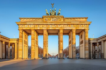 The Brandenburg Gate, a famous landmark in Berlin, Germany