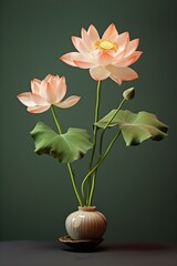 lotus in the vase, vertical