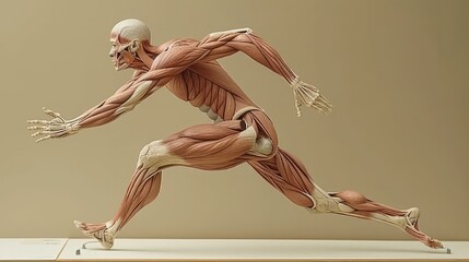 Male muscular system running