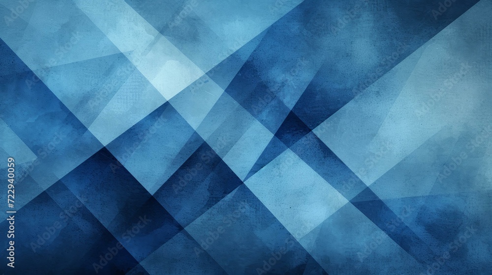 Wall mural blue and white abstract background with geometric shapes